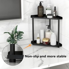 FLE Corner Bathroom Counter Organizer Shelf – Space-Saving Multi-Tier Storage
