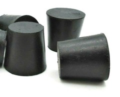 #5 Solid Rubber Stoppers Lab Tapered Plug Cork Fits 1″ ID Various Pack Sizes