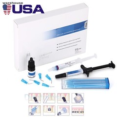 Dental Orthodontic Light Cure Adhesive Paste Acid Etchant Bonding Blue Glue Kits
