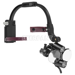 Dental 8W/9W 6 LED Shadowless Oral Lamp/3.5X Surgical Headband Binocular Loupes
