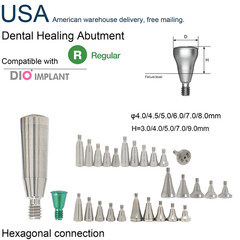 Dental DIO UFII Regular Straight Healing Abutment Impression Coping Zest locator