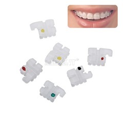 400pcs AZDENT Dental Orthodontic Ceramic Brackets Brace Roth .022 345 Hooks