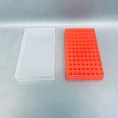 USA Scientific Microtube Rack Reversible with Lid Holds 96 Tubes Lot of 9 Racks