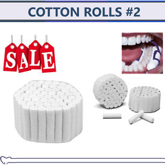 50 / 100 pcs Dental COTTON ROLLS #2 MEDIUM – US SELLER PREMIUM QUALITY