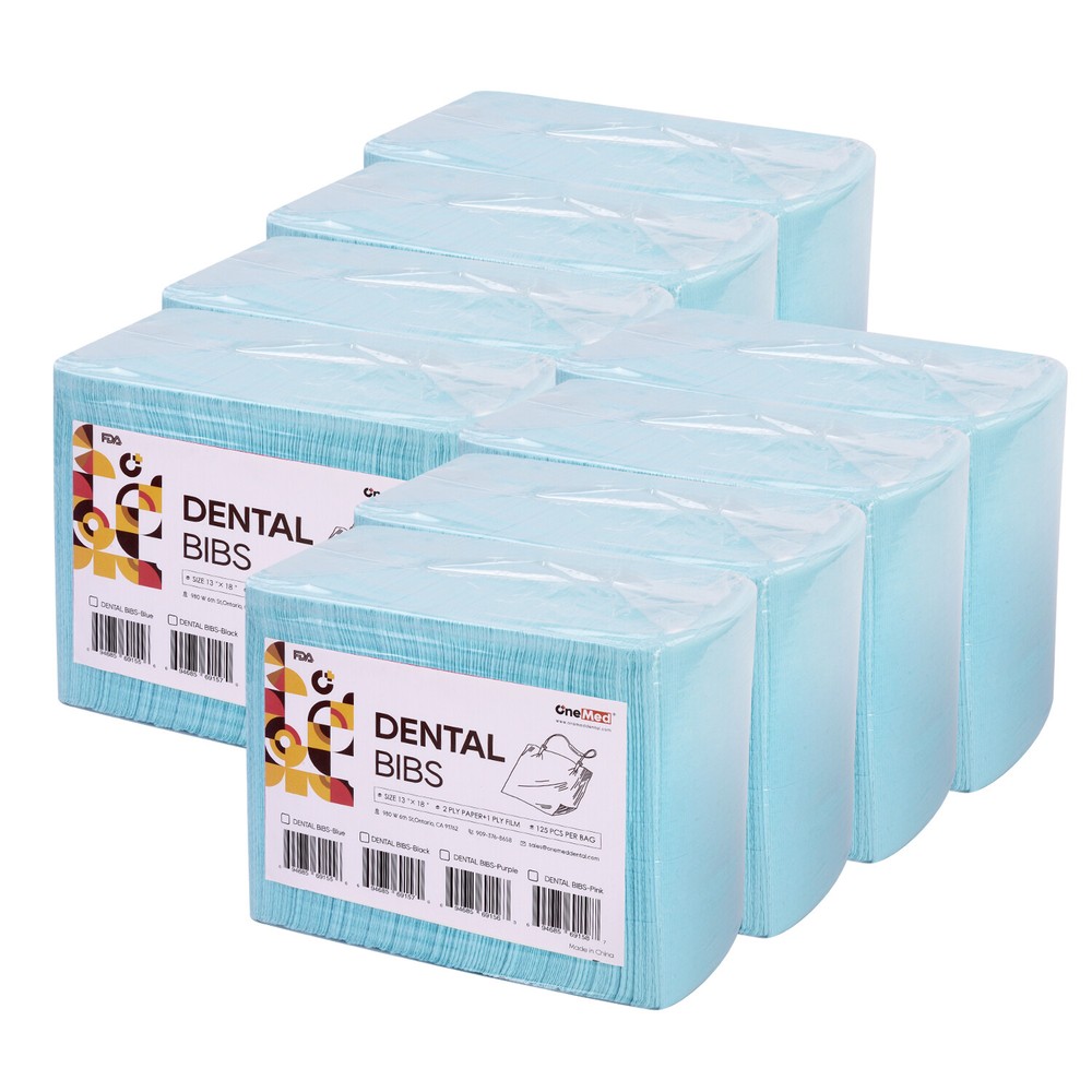 1000(8 Bags)Disposable Dental Bibs,Medical Tattoo Patient Towels bibs,13×18 inch