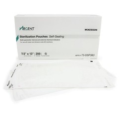 McKesson Argent Sure-Check Sterilization Pouch Transparent White 7-1/2 X 13