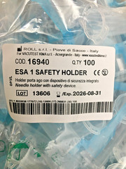 Globe Scientific 1204 Universal Fit Needle Holder with Safety Shield, box of 100