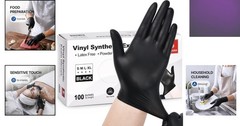 Latex-Free Disposable Vinyl Exam Gloves, 4 Mil, 100 Count – Food Safe & Water…