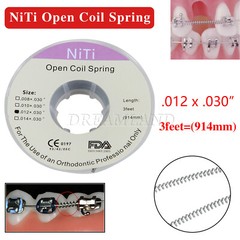 1 Roll Dental Orthodontic Niti Open Coil Spring Spool Dia .012*030 ” inch 914mm