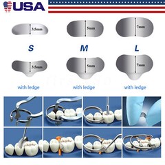 50X Dental Metal Matrices Matrix Band Sectional Contoured Refill S/M/L 35μm KY