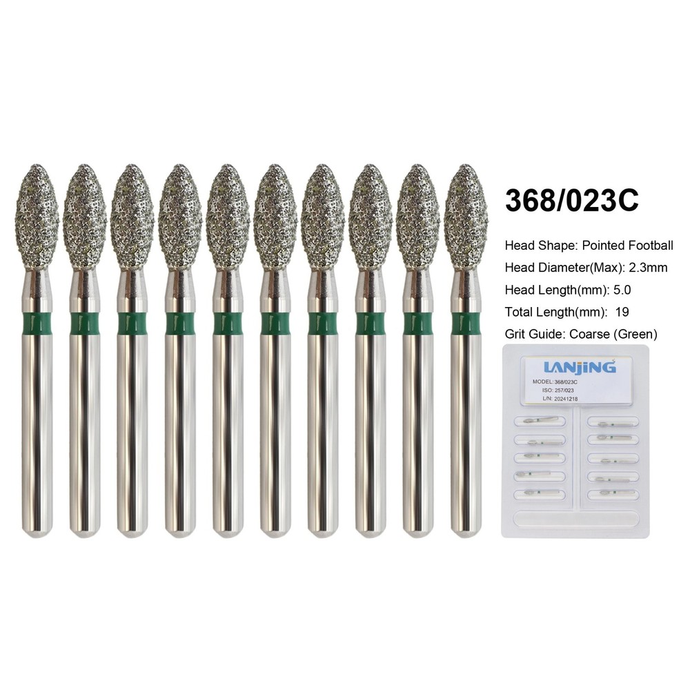 Diamond Burs Dental Zirconia Cutter Diamond Bur FG Football Round End Taper Pear