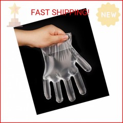 400 Count Disposable Poly Plastic Gloves for Cooking, Food Prep and Food Service
