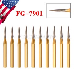 10 Pcs Dental Tungsten Carbide Trimming & Finishing Burs Drill Smooth FG 7901