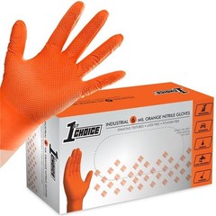 Latex-Free Orange Cleaning Gloves – XXLarge, 6 mil Thickness