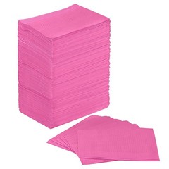 Dental Bibs, Disposable Dental Bibs Fuchsia, 125 Pack Waterproof Dental Bib f…
