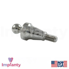 5x Dental Straight Ball Attachment Extra Soft Set Conical Connection NP 2.25mm