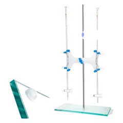 Lab Supply: Marble Base Support Stand for Titrator with Plastic Holder