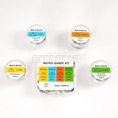 ETERFANT Dental 3.5-6.5mm Matrix Bands Ring Sectional Matrice Clamp 50PCs/100PCs