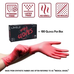 Fuchsia Nitrile Gloves Pack of 100 Touch Screen Compatible Salon and Food Use