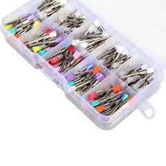 200 Pcs Dental White&Colorful Nylon Latch Flat Polishing Polisher Prophy Brushes