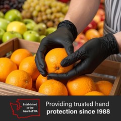 GLOVEWORKS Black Nitrile Gloves 5 Mil Disposable for X-Large, Gpnb48100bx