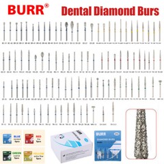 5-100pcs Fresas Dental Diamante para Preparación de Coronas y Puentes Dientes