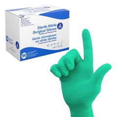 Dynarex Sterile Nitrile Surgical Gloves Size 7.5 Latex Free Comfortable Durable