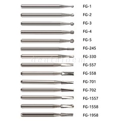 10-100pc Dental Round Carbide Tungsten FG Burs For Surgical High Speed Handpiece