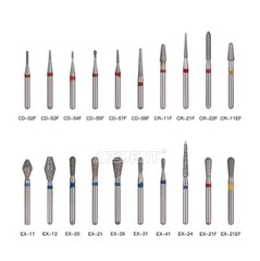 AZDENT Dental FG Diamond Burs Fit For High Speed Handpiece Friction Grip 1.6mm