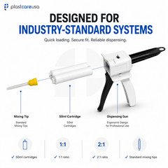 Dental Impression Universal Cartridge Dispenser Delivery Gun 1:1 2:1 House Brand