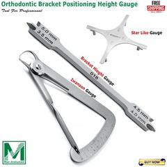 Orthodontic Bracket Positioning Height Gauge Positive Brackets Positioner Dental