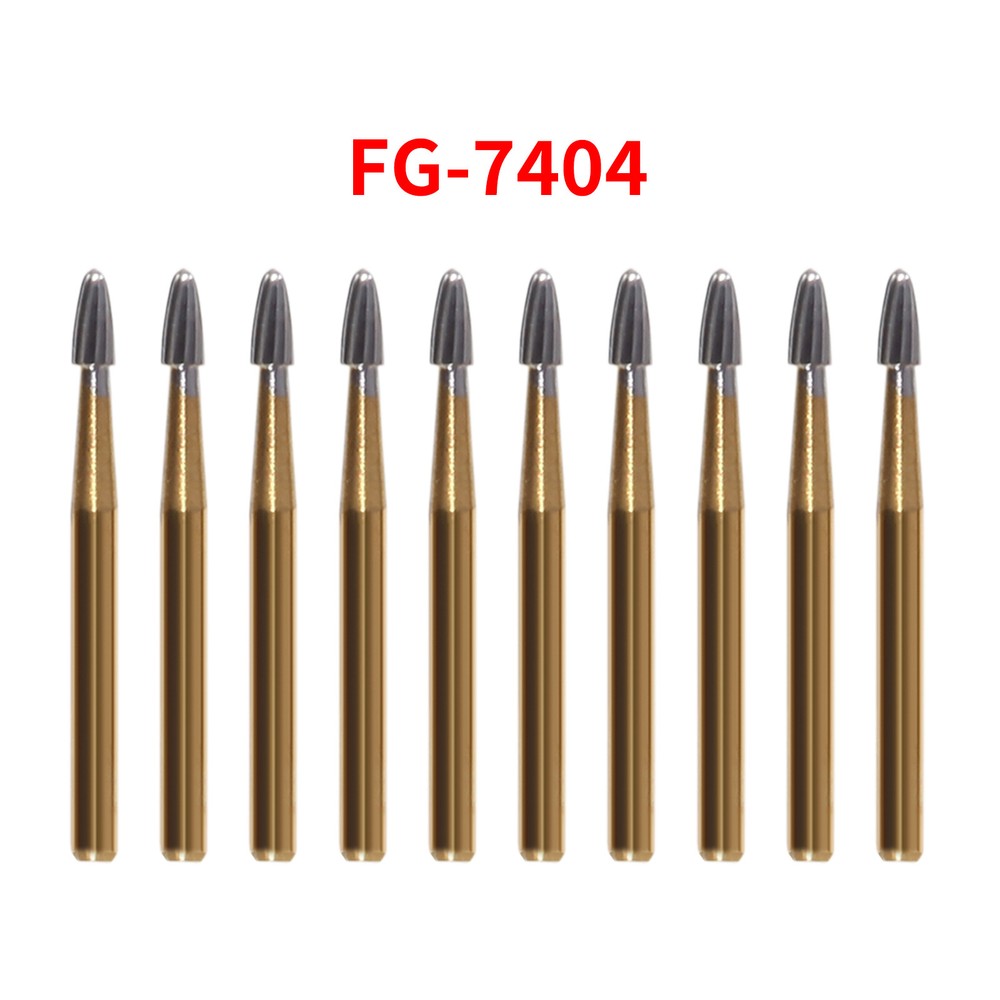 Dental Carbide Burs Trimming Finishing Gold Tungsten FG 7408 7406 7404 st