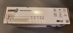 Ammex ABNPF44100 Medical Exam Nitrile Gloves, Latex Free, Black, Medium, 100-Ct.