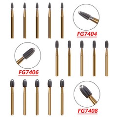 Dental Carbide Burs Trimming Finishing Gold Tungsten FG 7408 7406 7404 st