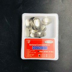 100×Dental Matrices Sectional Contoured Metal Hard Band Matrix Refill 35μm S/M/L
