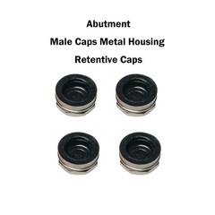 Universal Locator Processing Male Cap 4pcs/set PEEK Overdenture Retention Insert
