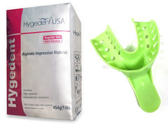 Grills Dentures Mold Mouth Impression Kit – 1lb Alginate + 12 Large Lower Trays