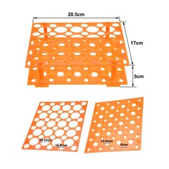 Tube Rack Polypropylene 50-Well Orange for 0.5ml, 1.5ml,10ml, 15ml, 50ml