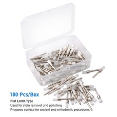 OneMed Disposable Dental Prophy Polishing Brush Latch Flat Type White 100Pcs/Box