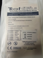 (50) PAIRS TechNiGlove STERILE AMBIDEXTROUS NITRILE CLEANROOM GLOVES – X-LARGE