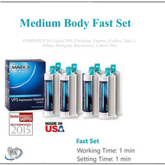 HEAVY BODY FAST SET VPS PVS Dental Impression Material FAST Set 50ML Cartridges