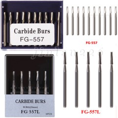 Dental 557 FGOS Surgical Carbide Burs FG-557XL 25mm 19mm Fissure Cylinderical