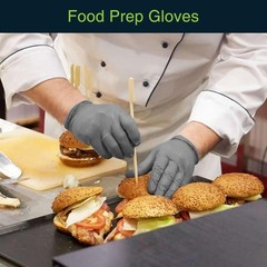 FifthPulse Cool Gray Nitrile Disposable Gloves – Latex Free food Safe Cleaning