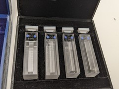 Hellma 283-QS & 181-OS 1cm 4-Piece Cuvette Sets (2) — 8 Cells Total