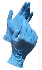 Nitrile Disposable Exam Gloves Powder Free,3.5Mil S,M,L,XL (100pcs/Bx),Blue