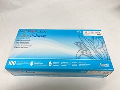 (1000/Cs) ANSELL Microflex Aloe Sense N96 Nitrile Exam Gloves – XSmall Teal N960