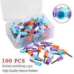 Dental Nylon Bristle Rubber Latch Flat Prophy Cups Polishing Brushes Prophylaxis