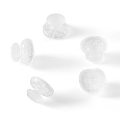 Dental Orthodontic Composite Clear Ceramic Lingual Buttons for Bondable Round
