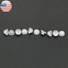 US 100 Pcs Dental Orthodontic Ceramic Lingual Button Bondable Round Base Clear